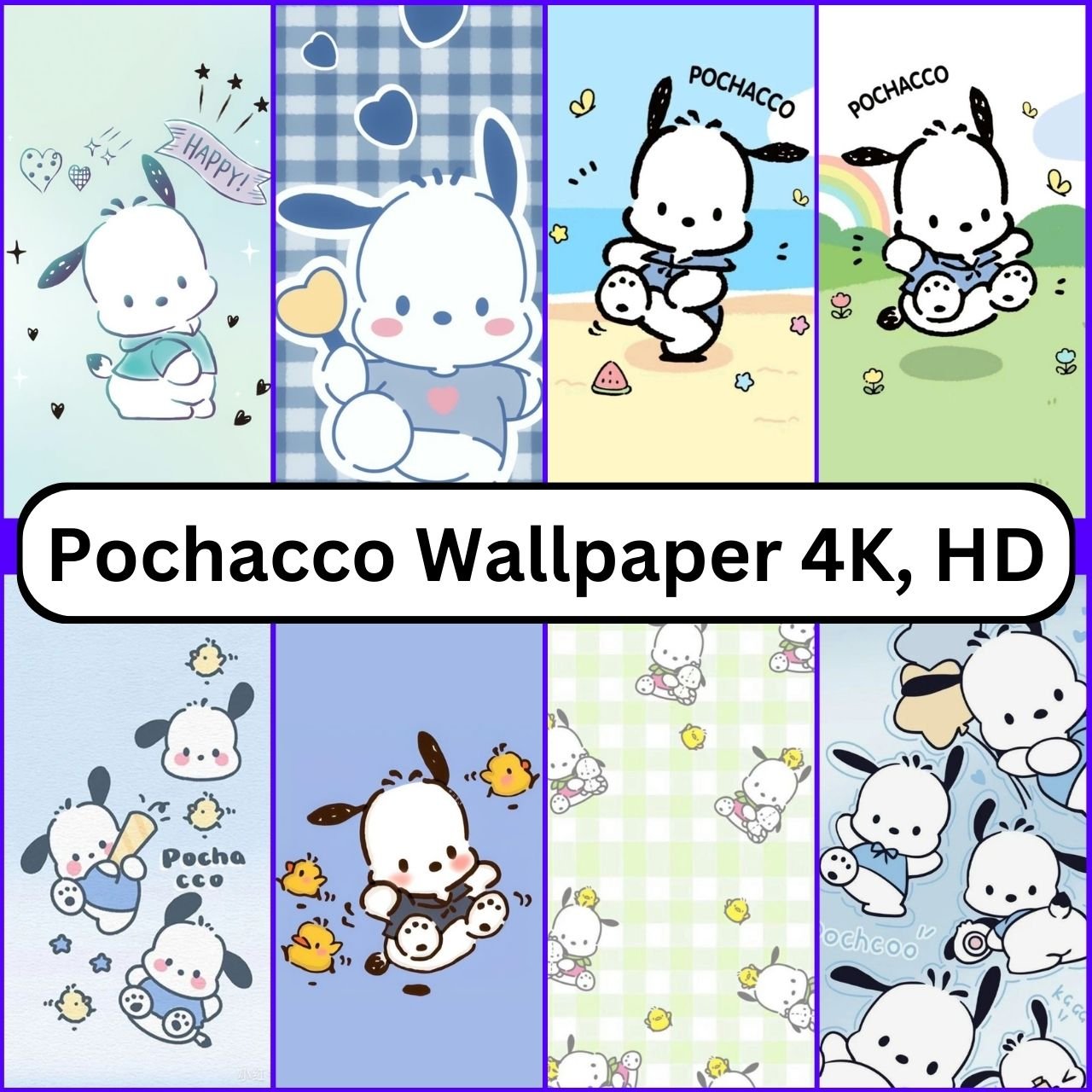 1208 Pochacco Wallpaper 4K, HD, 1080p Aesthetic Free