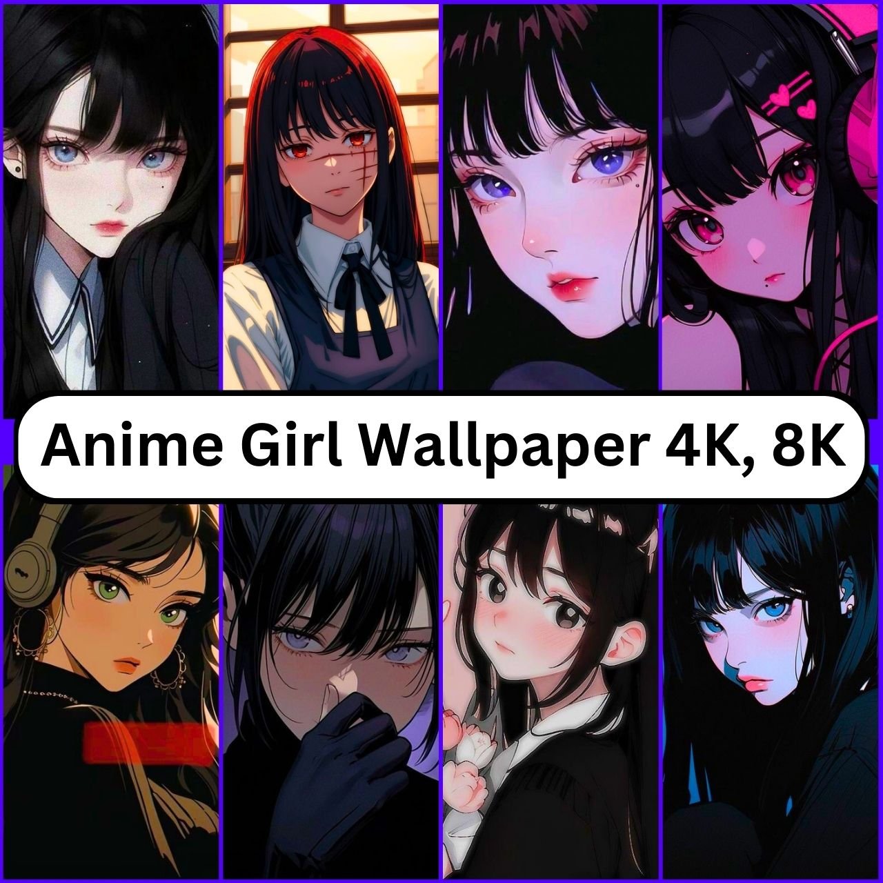 2058 Anime Girl Wallpaper 4K, 8K, HD, 1080p Aesthetic Free